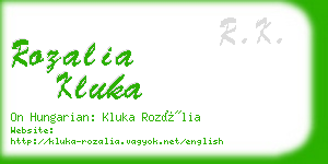 rozalia kluka business card